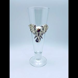 Arthur Court Elephant Pilsners Set of 9 Bar Ware, 9” T, NEVER USED, Vintage Rare